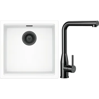 Kuchyňský dřez Set Schock S31-20 (dřez Kiruna N-100 Day + baterie Keto.120 Gunmetal brushed + komponenty Gunmetal brushed)