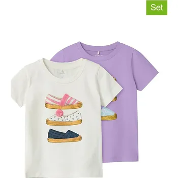 Dívčí tričko Tričko name it Creme/ Lila 4931840 86
