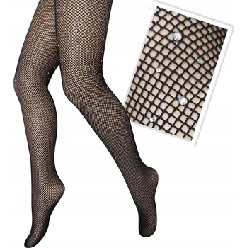 Lilly Bling dětské punčocháče černé nylonové, velikost 122