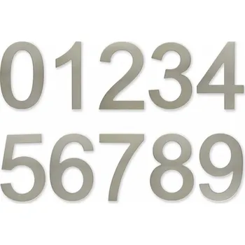 Domovní číslo C100s Číslice 100mm - "0" - NEREZ samolepící (C100s Číslice 100mm - "0" - NEREZ samolepící)