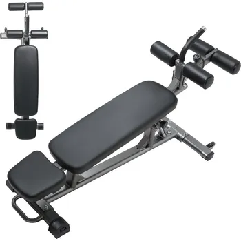 Posilovací lavice Vevor Lavice na sedy-lehy s rukojetí, 4 polohy výšky, ocel, nosnost 453 kg