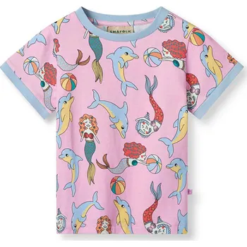 Dívčí tričko Tričko Småfolk Rosa/ Bunt 604988 110