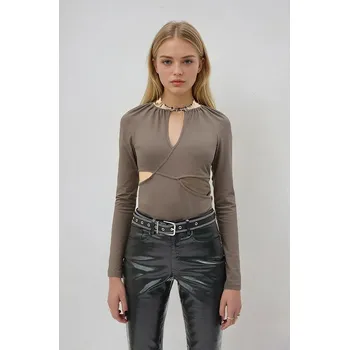 Dámské tričko Weekday Taupe 8406377 L