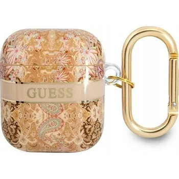Příslušenství pro sluchátka Zadní krytka Guess pro Apple AirPods 1 / 2 zlatá