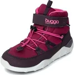 dětské zimní barefootové boty s membránou BUGGA CHRIS Burgundy B00190-16 - 35