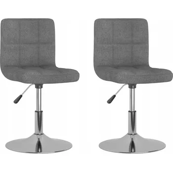 Jídelní židle Otočné jídelní židle světle šedé 40 x 43 x (71-85,5) cm