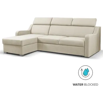 Sedací souprava Sedací souprava MIKELI | 228x158 cm | UNI | rozkládací + úložný prostor | AKCE | světle béžová 05