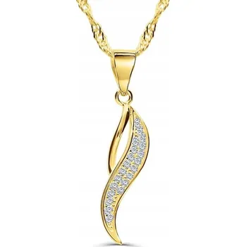 Náhrdelník ZLATÝ DÁMSKÝ NÁHRDELNÍK S PŘÍVĚSKEM STŘÍBRO 925