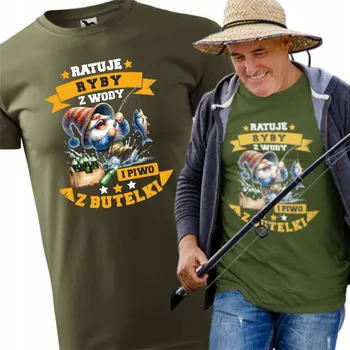 Pánská móda Vtipné tričko pro rybáře: Zachraňuji ryby z vody a pivo z lahve XXL