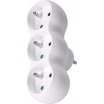 Napájecí kabel Solight Rozbočka do zásuvky 3 x 10A/230V, bílá