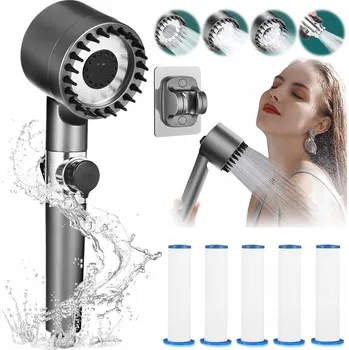 Sprchová hlavice SPRCHOVÁ HLAVICE 4 REŽIMY MASÁŽNÍ HLAVICE ZE SILIKONU