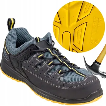 Pracovní obuv PRACOVNÍ SANDÁLY bezpečnostní obuv S1 prodyšná síťovina s ocelovou špičkou BOZP vel. 41