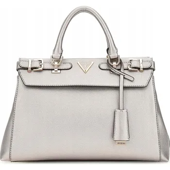 Kabelka Guess stříbrná kabelka z polyuretanu