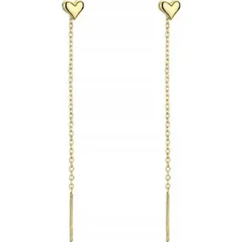 Náušnice Náušnice visací z nerezové oceli pozlacené 14k zlatem KST3135