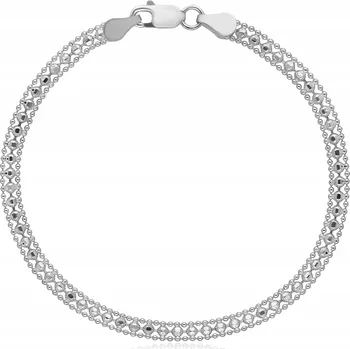 Náramek STŘÍBRNÝ NÁRAMEK DÁMSKÝ KULIČKY PÁSEK