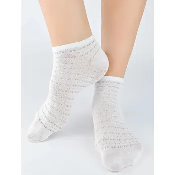 Dámské ponožky Noviti Dámské bavlněné ponožky s prolamovaným vzorem, ecru 39-42 i384_74948393