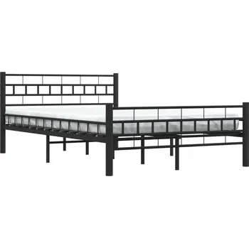 Postel Manželská postel kovová VidaXL 140x200 cm černá