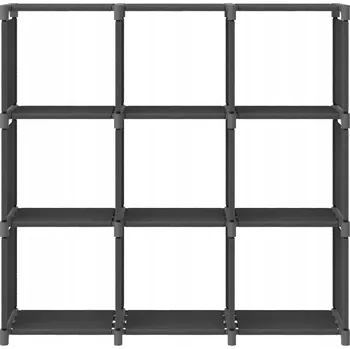 Knihovna Regál s 9 přihrádkami, šedý, 103 x 30 x 175,5 cm