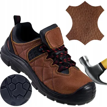 Pracovní obuv Pracovní obuv Specto kožené polobotky s ocelovou špičkou S1, velikost 45