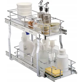 Koupelnový nábytek 2-Patrová Výsuvná Skříňka pod Umyvadlo