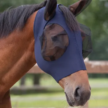 Koňská maska proti hmyzu Moskytiéra s ušima QHP Super potápěčské brýle proti hmyzu tmavě modrá COB