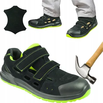 Pracovní obuv Pracovní sandály Specto kožené s ocelovou špičkou prodyšné velikost 42