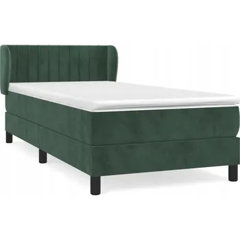 Postel Čalouněná postel VidaXL 90x200 cm bílá, odstíny zelené