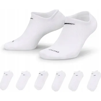 Pánské ponožky Nike ponožky kotníkové ponožky bílé Everyday Lightweight NS 6-Pack vel. 42-46 6-pár