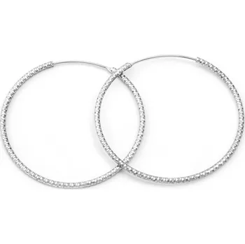 Šperk Luxusní kruhové stříbrné náušnice AGUC787/N Beneto / Průměr: 6,5 cm