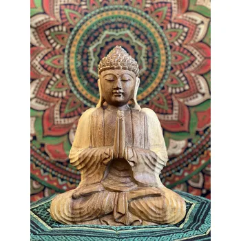 Buddha dřevěná socha