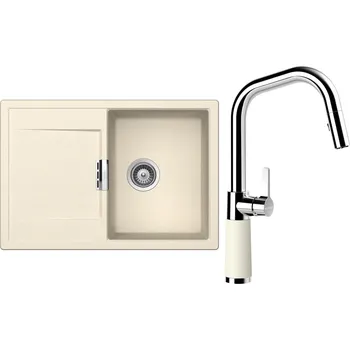 Kuchyňský dřez Set Schock S5-9 (dřez Mono D-100S Magnolia + baterie SC-530.120 Magnolia)