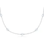 Elegantní náhrdelník z bílého zlata se zirkony Au 585/1000 1,70g