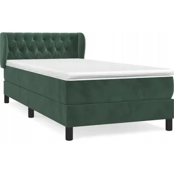 Postel Čalouněná jednolůžková postel VidaXL 90x190 cm, odstíny zelené