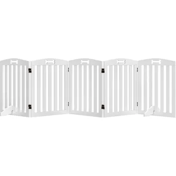 ohrádka pro psa Volně stojící ochranná ohrádka s nožičkami 258 x 61 cm | bílá