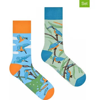 Pánské ponožky Ponožky Spox Sox Orange/ Hellblau/ Grün 1420583 44