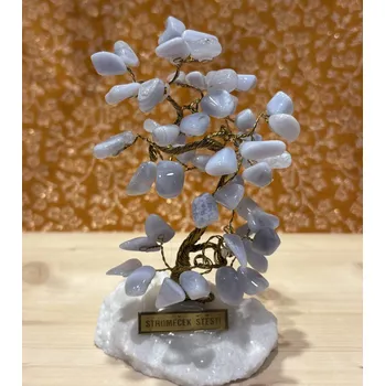 Drahý kámen Stromeček štěstí Chalcedon 12cm