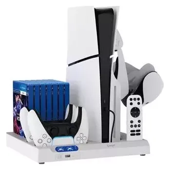 Hra pro PlayStation 5 iPega P5S028 All-in-One Nabíjecí Stojan s Chlazením pro PS5/PS5 Slim/PS5 Pro Black (Pošk. Balení)