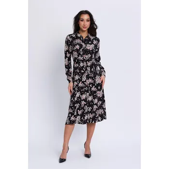 Dámské oblečení Šaty Marks & Spencer Schwarz/ Weiß/ Pink 1790879 34/L31