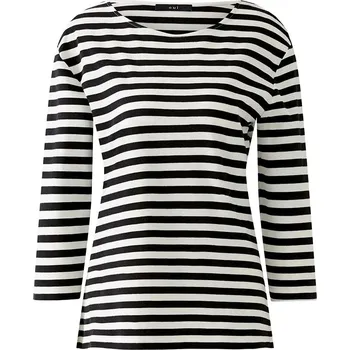 Dámské tričko Oui Schwarz/ Creme 6945567 38