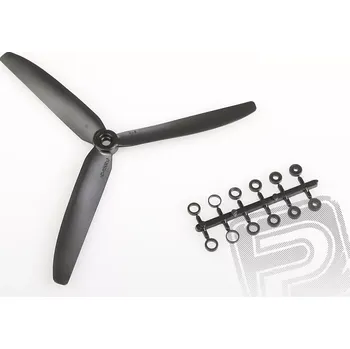 RC náhradní díl Vrtule GWS HD 9x5 černá 3-listá (levotočivá)