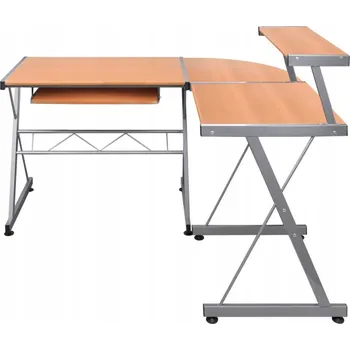 Psací stůl Obdélníkový psací stůl VidaXL 132 x 112 x 99 cm, odstíny hnědé