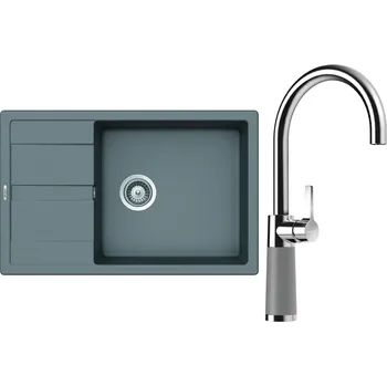 Kuchyňský dřez Set Schock S22-8 (dřez Manhattan D-100LS Croma + baterie SC-520 Croma)