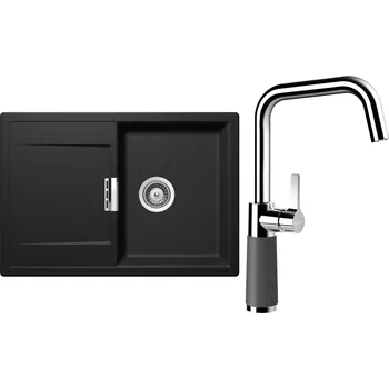 Kuchyňský dřez Set Schock S5-8 (dřez Mono D-100S Stone + baterie SC-530 Stone)