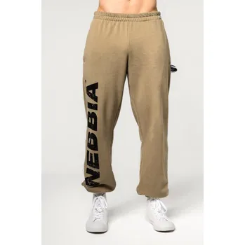 Pánské tepláky Nebbia Gym Sweatpants Baggy Style GYM BRO Green L