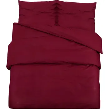 Povlečení Sada povlečení - Mikrovlákno, bordó, 200x200 cm, 60x70 cm