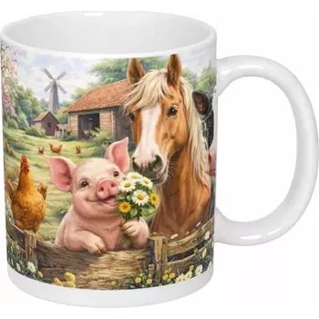 Hrnek s potiskem 330 ml jaro na farmě II CZ