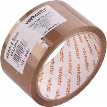 Lepicí páska Balicí páska Verkatto průhledná, hnědá šířka 48 mm délka 50 m 1 ks