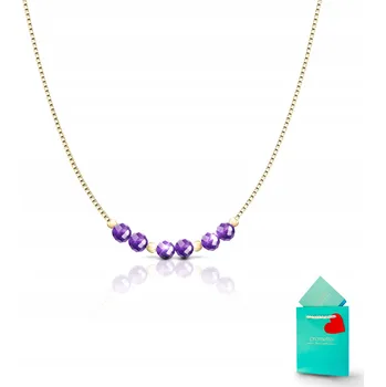 Náhrdelník Náhrdelník ametyst přívěsek šperk stříbro pozlacené přírodní 925