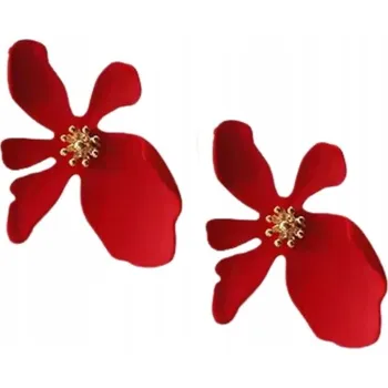 Náušnice Červené matné květinové náušnice vlčí máky – univerzální doplněk
