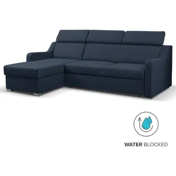 Sedací souprava Sedací souprava MIKELI | 228x158 cm | UNI | rozkládací + úložný prostor | AKCE | tmavě modrá 22